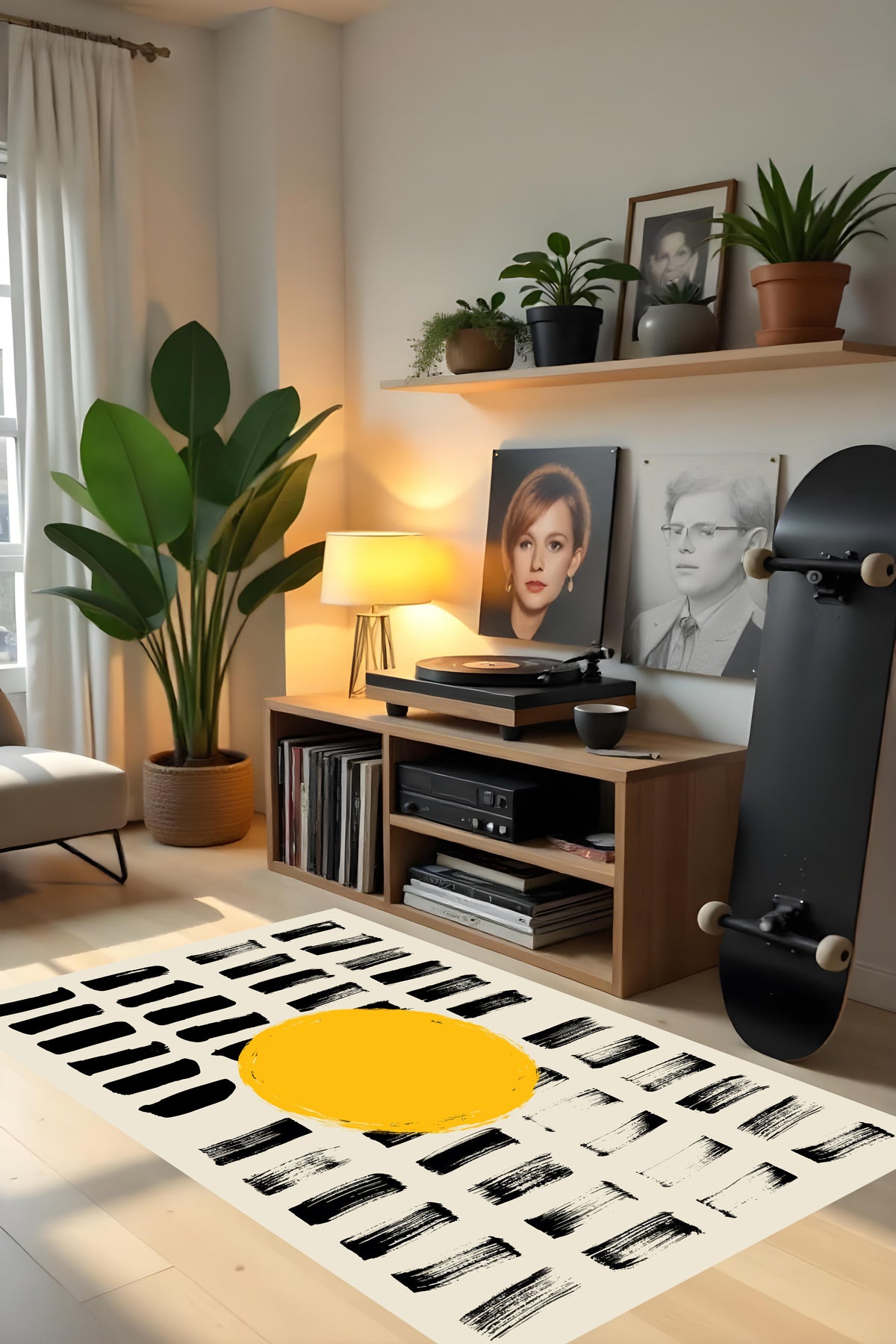 Makinede Yıkanabilir Dijital Baskı Kaymaz Taban Salon Mutfak Yolluk Çocuk Odası Halısı