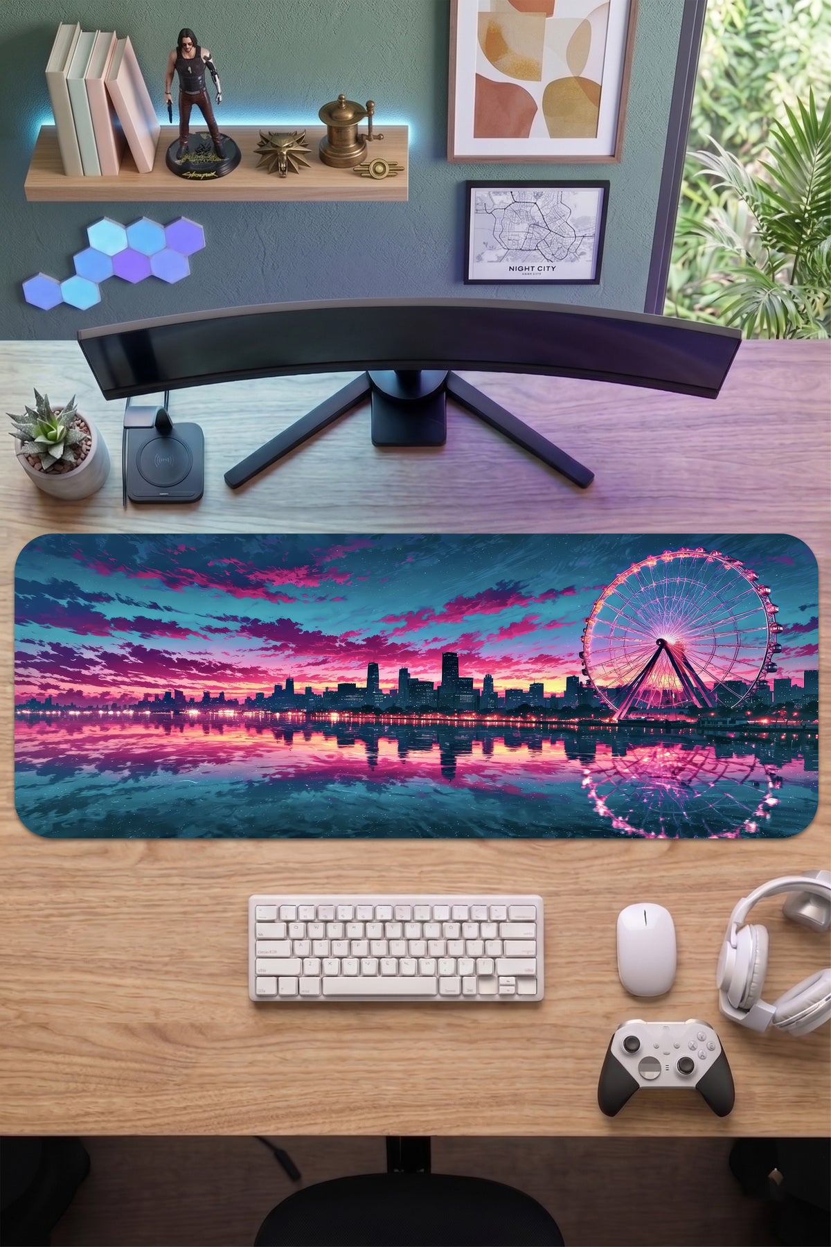 70x30 Profesyonel Gaming Mouse Pad - Kaydırmaz Taban, Pürüzsüz Yüzey, Hassas Kontrol, Dikişli Kenar