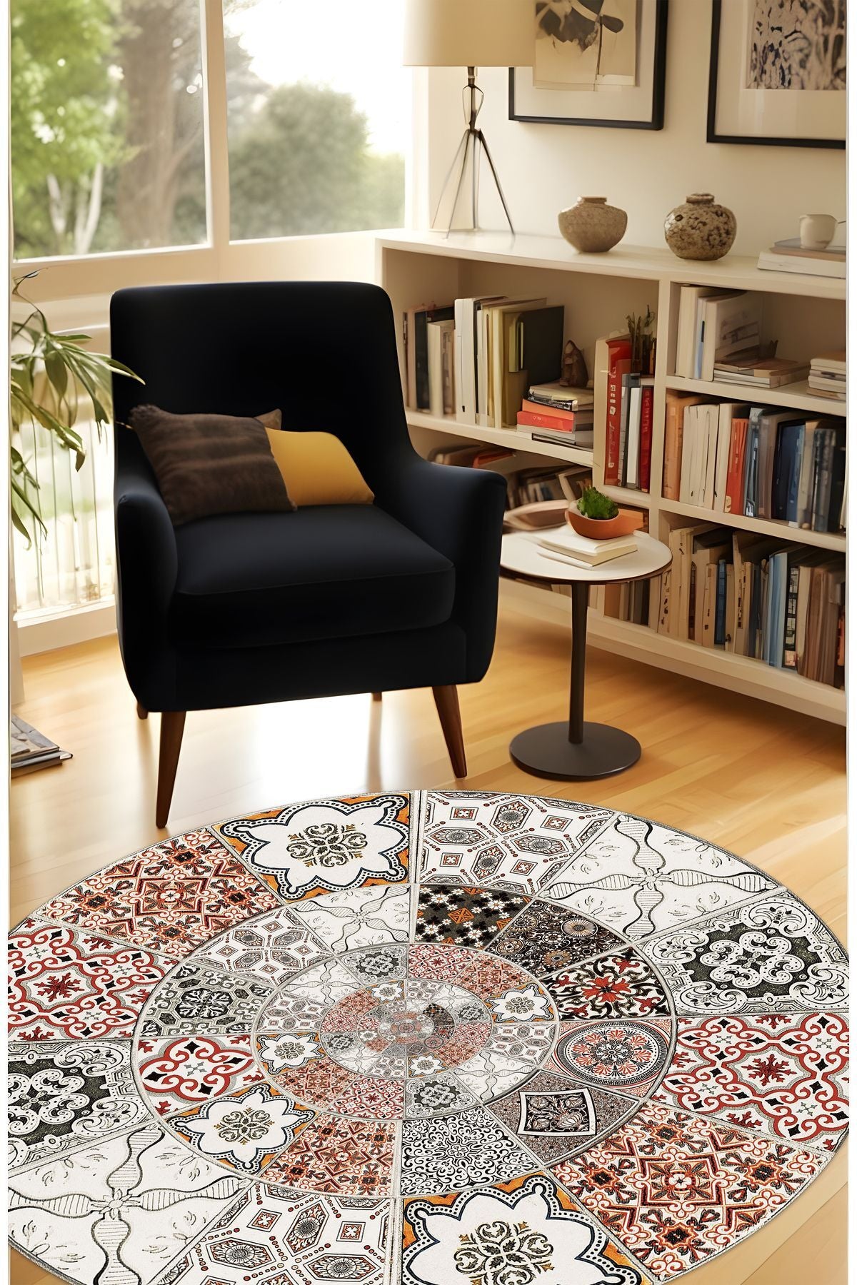 Dijital Baskı Patchwork Model Dekoratif Makinada Yıkanabilir Yuvarlak Mutfak Halısı Koridor Halısı