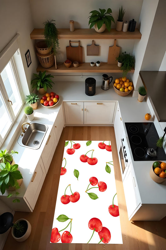 Dijital Baskı Modern Kaymaz Taban Leke Tutmaz Makinada Yıkanabilir Mutfak Halısı ve Balkon Halısı