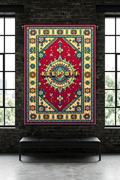 Dijital Yıkanabilir Etnik Retro Desen Kaymaz Taban Salon Halısı Mutfak Yolluk Çocuk Odası Halısı