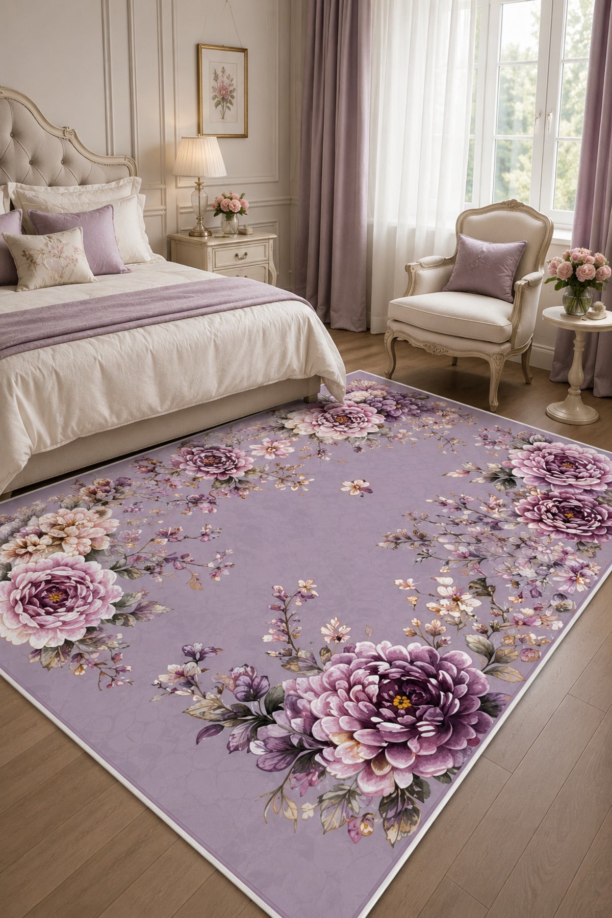 Dijital Yıkanabilir Etnik Retro Desen Kaymaz Taban Salon Halısı Mutfak Halısı Yolluk Çocuk Halısı
