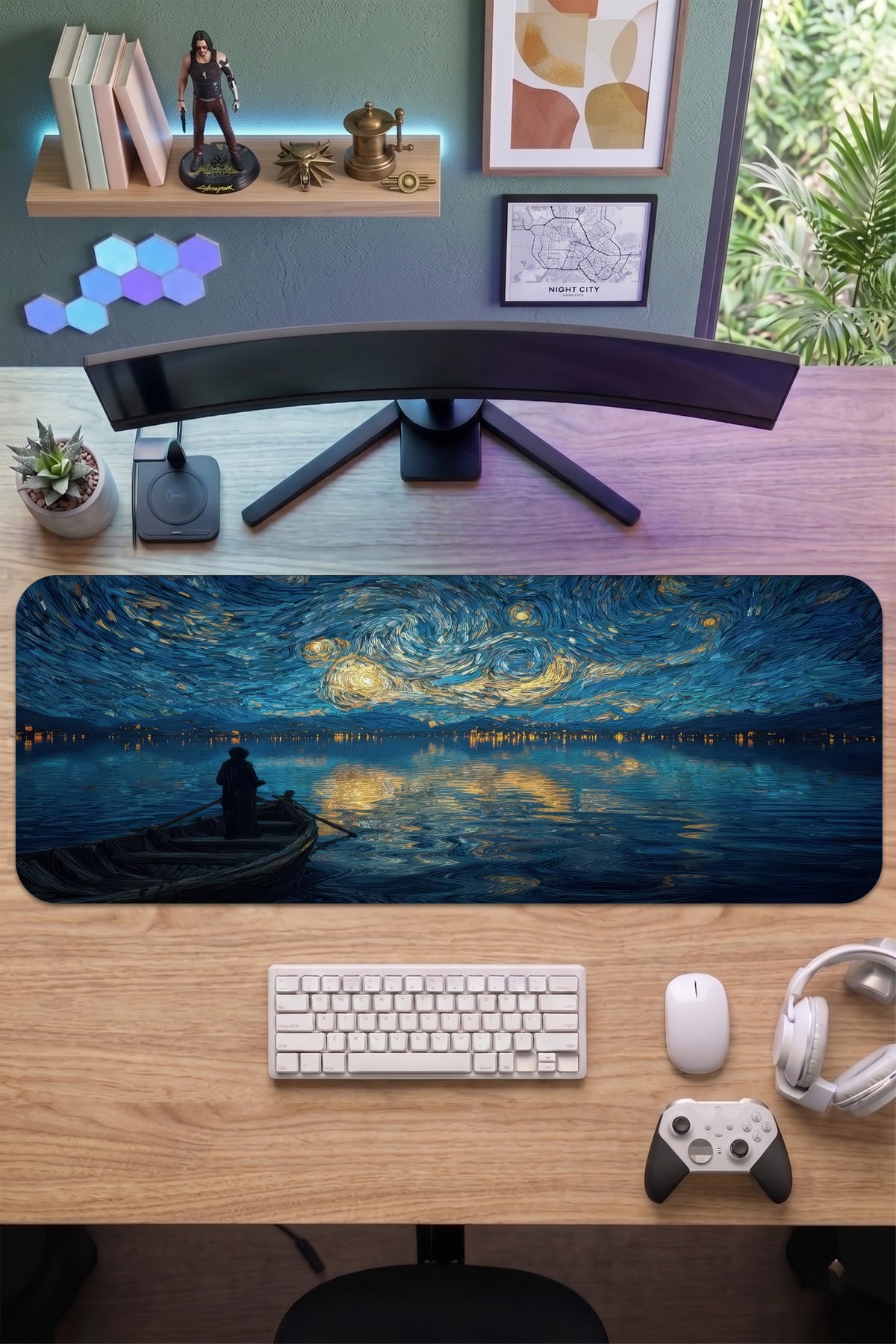 70x30 Profesyonel Gaming Mouse Pad - Kaydırmaz Taban, Pürüzsüz Yüzey, Hassas Kontrol, Dikişli Kenar