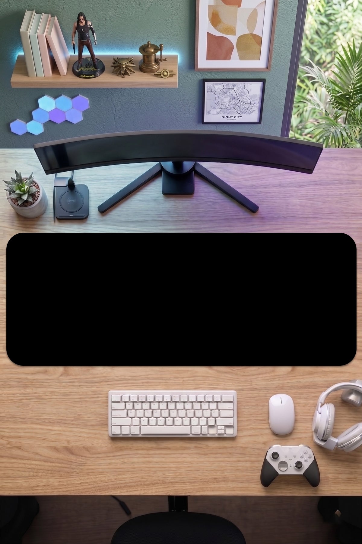 70x30 Profesyonel Gaming Mouse Pad - Kaydırmaz Taban, Pürüzsüz Yüzey, Hassas Kontrol, Dikişli Kenar
