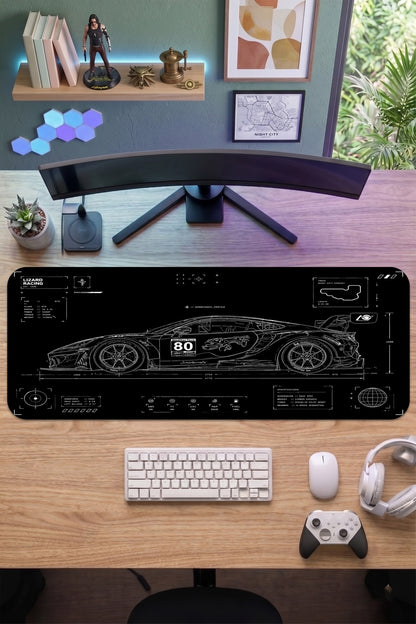 70x30 Profesyonel Gaming Mouse Pad - Kaydırmaz Taban, Pürüzsüz Yüzey, Hassas Kontrol, Dikişli Kenar