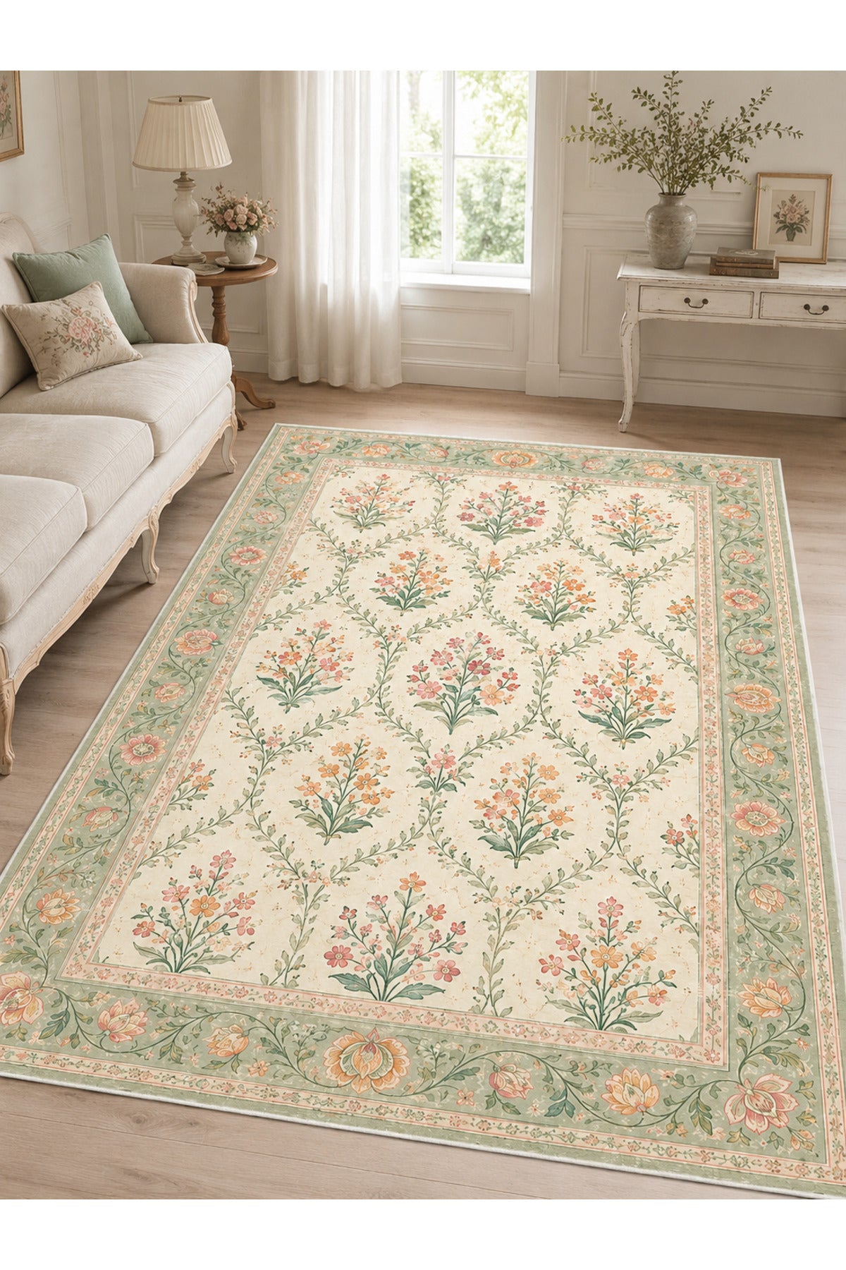 Dijital Kaymaz Yıkanabilir Patchwork Vintage Retro Salon Halısı Mutfak Halısı Yolluk
