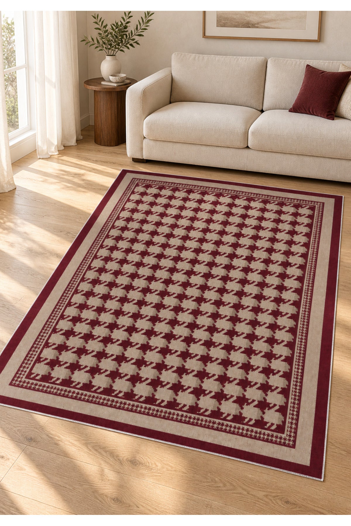 Dijital Yıkanabilir Halı Retro Desen Kaymaz Taban Salon Halısı Mutfak Halısı Yolluk