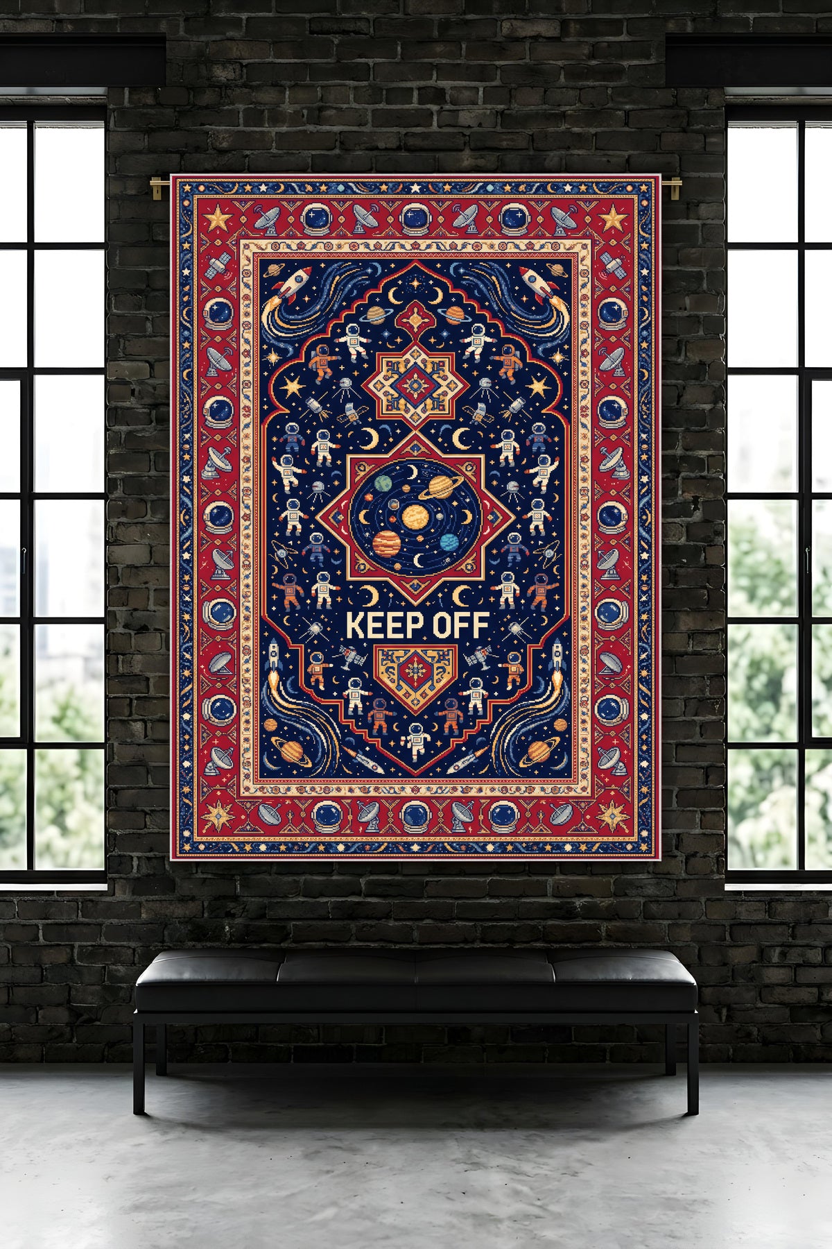 Dijital Yıkanabilir Etnik Retro Desen Kaymaz Taban Salon Halısı Mutfak Yolluk Çocuk Odası Halısı