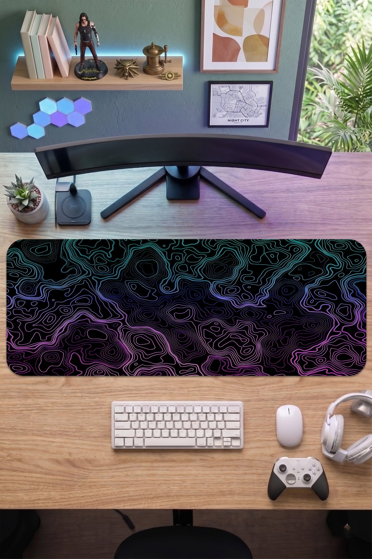 70x30 Profesyonel Gaming Mouse Pad - Kaydırmaz Taban, Pürüzsüz Yüzey, Hassas Kontrol, Dikişli Kenar
