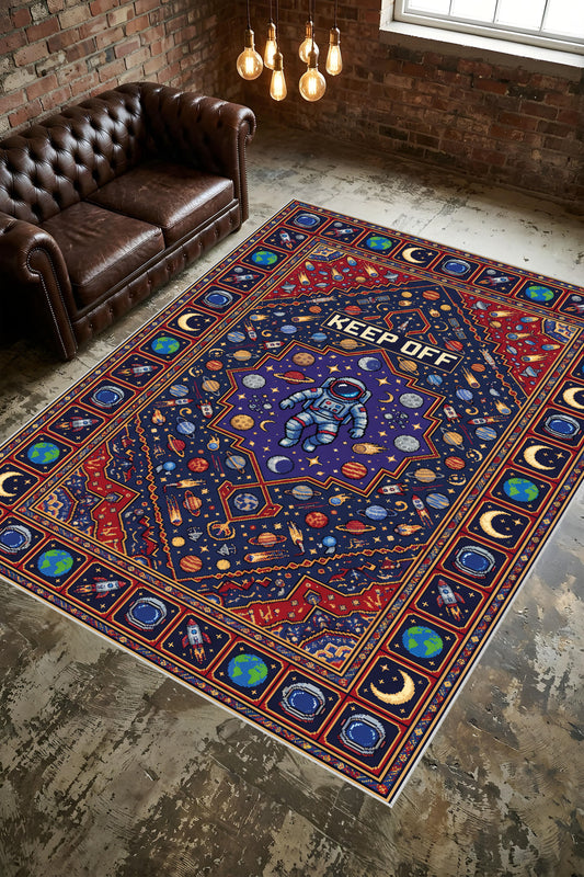 Dijital Yıkanabilir Etnik Retro Desen Kaymaz Taban Salon Halısı Mutfak Yolluk Çocuk Odası Halısı