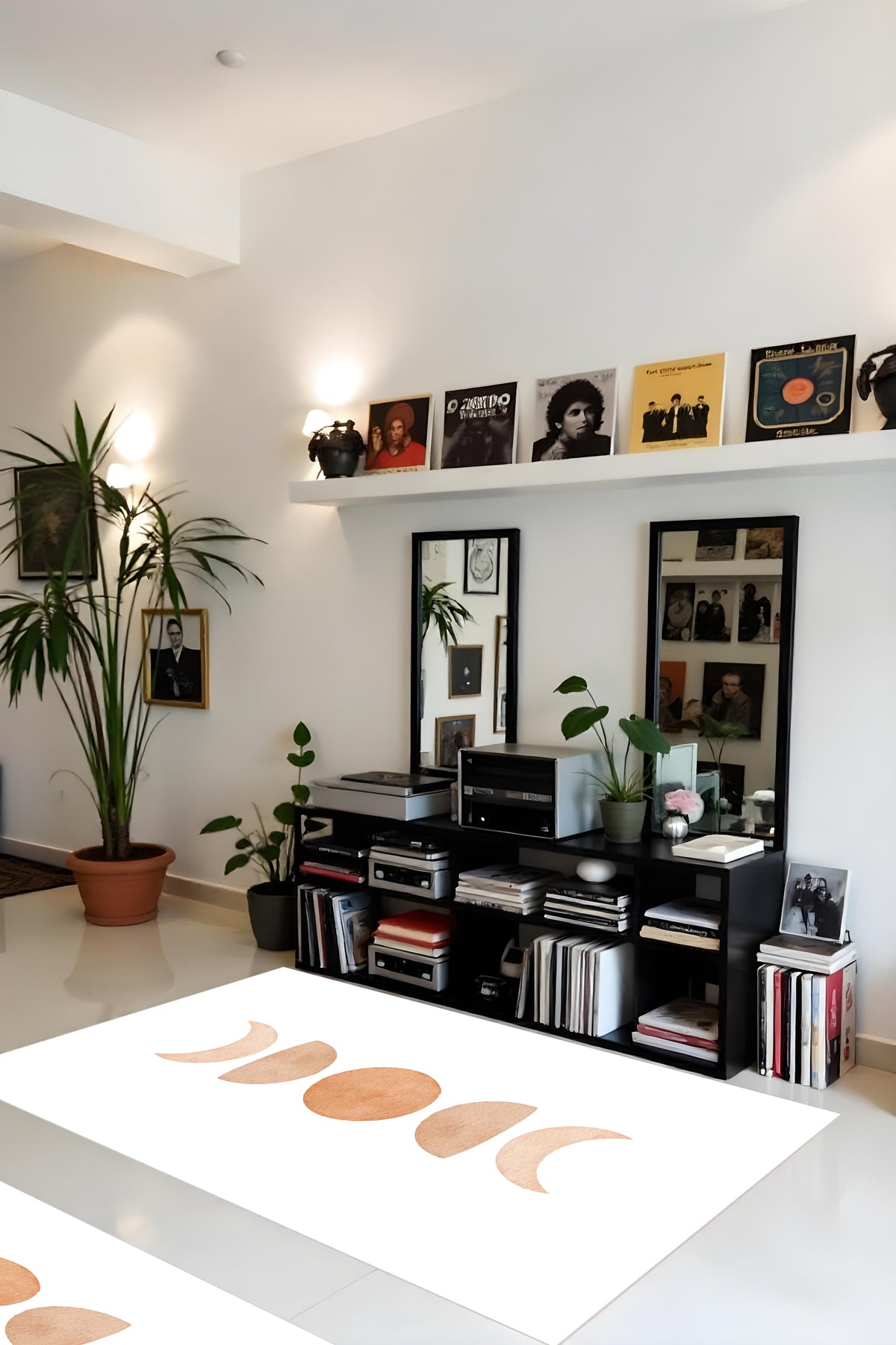 Dijital Baskı Bohem Tarz Kaymaz Taban Leke Tutmaz Makinada Yıkanabilir Salon Halısı ve Yolluk