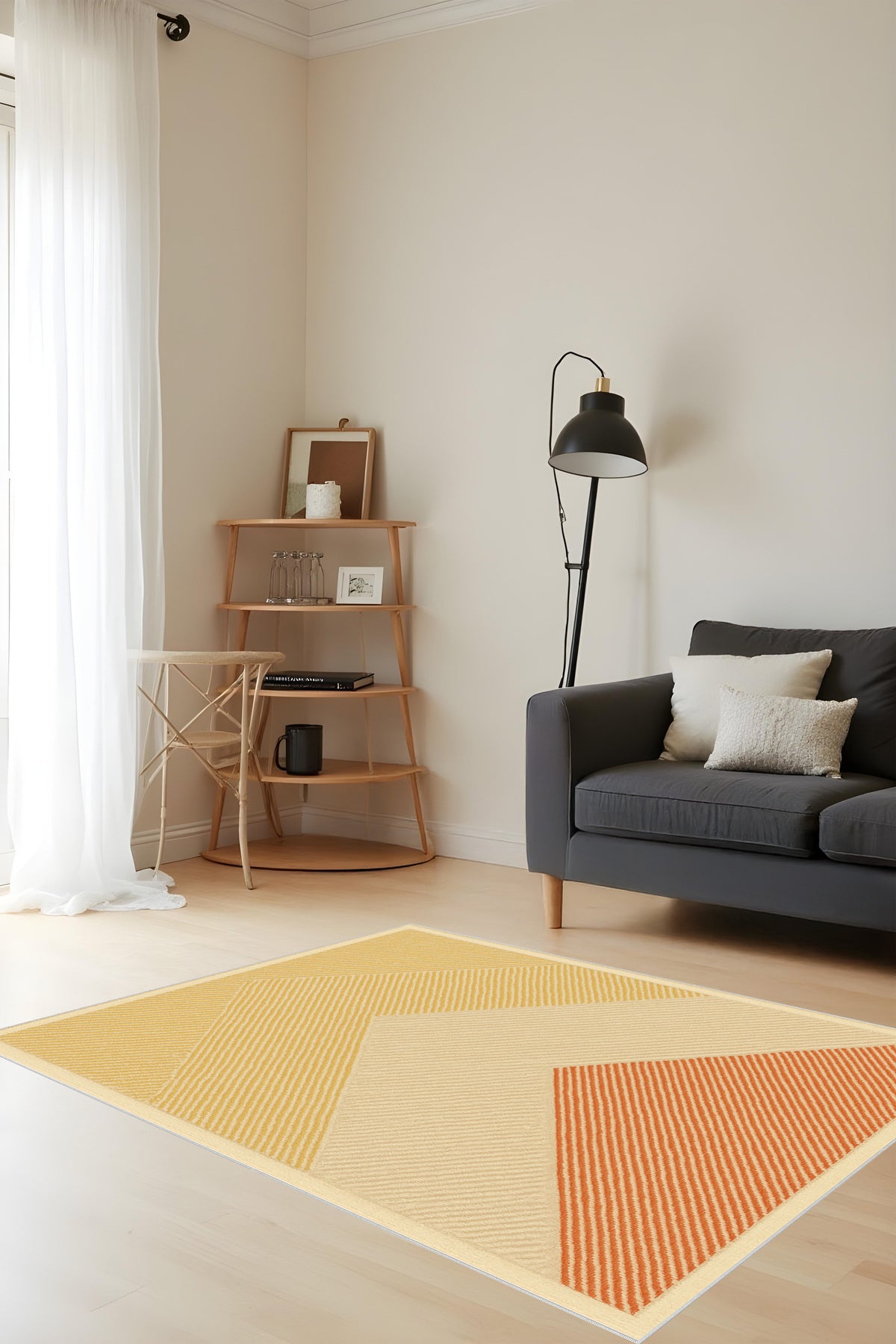 Makinede Yıkanabilir Geometrik Desen Kaymaz Taban Leke Tutmaz Mutfak Halısı Salon Halısı ve Yolluk
