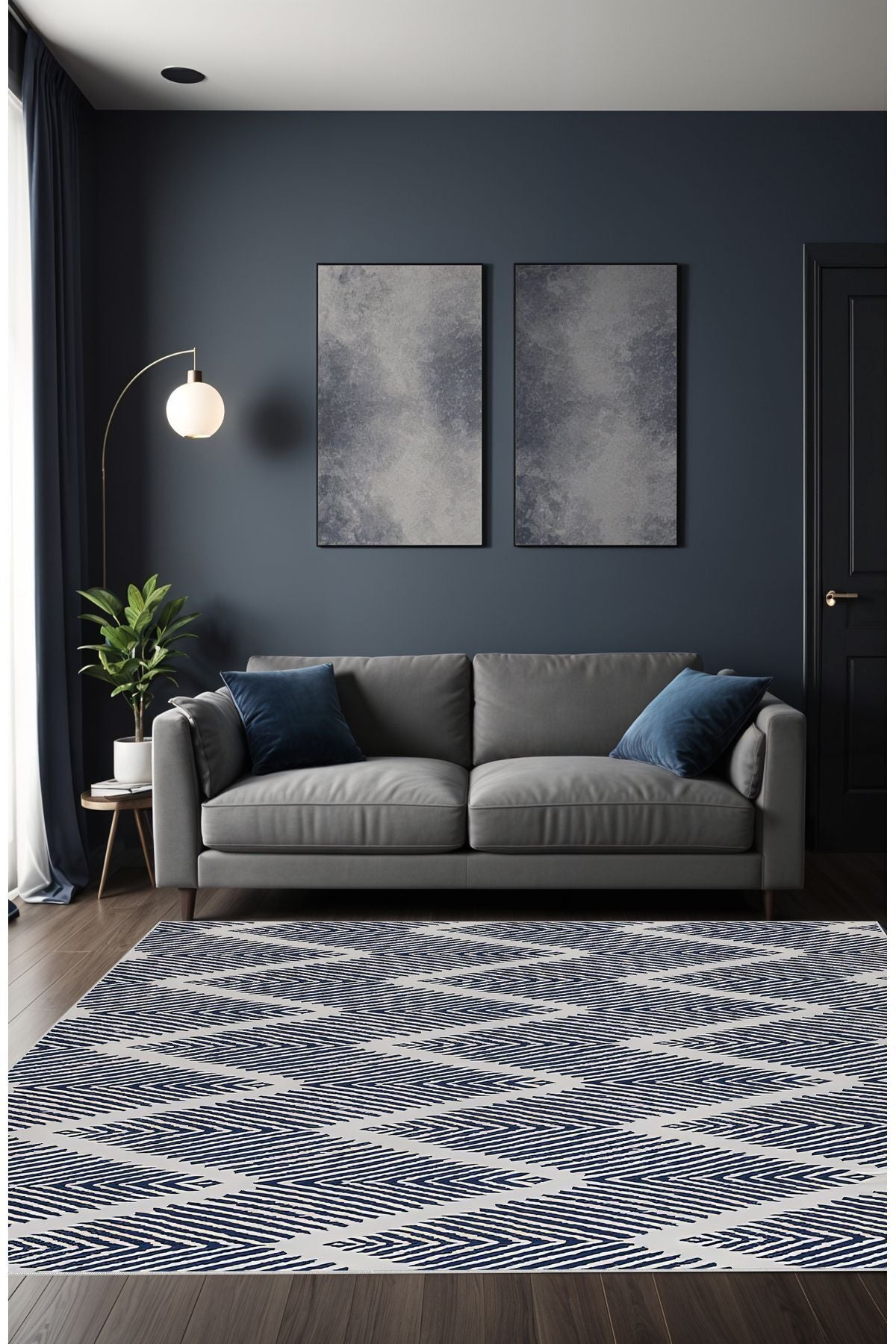 Dijital Baskı Modern Dekoratif Makinada Yıkanabilir Salon Halısı Mutfak Halısı Yolluk Koridor Halısı
