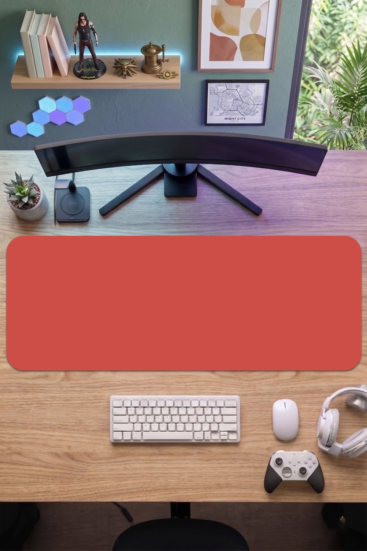 70x30 Profesyonel Gaming Mouse Pad - Kaydırmaz Taban, Pürüzsüz Yüzey, Hassas Kontrol, Dikişli Kenar