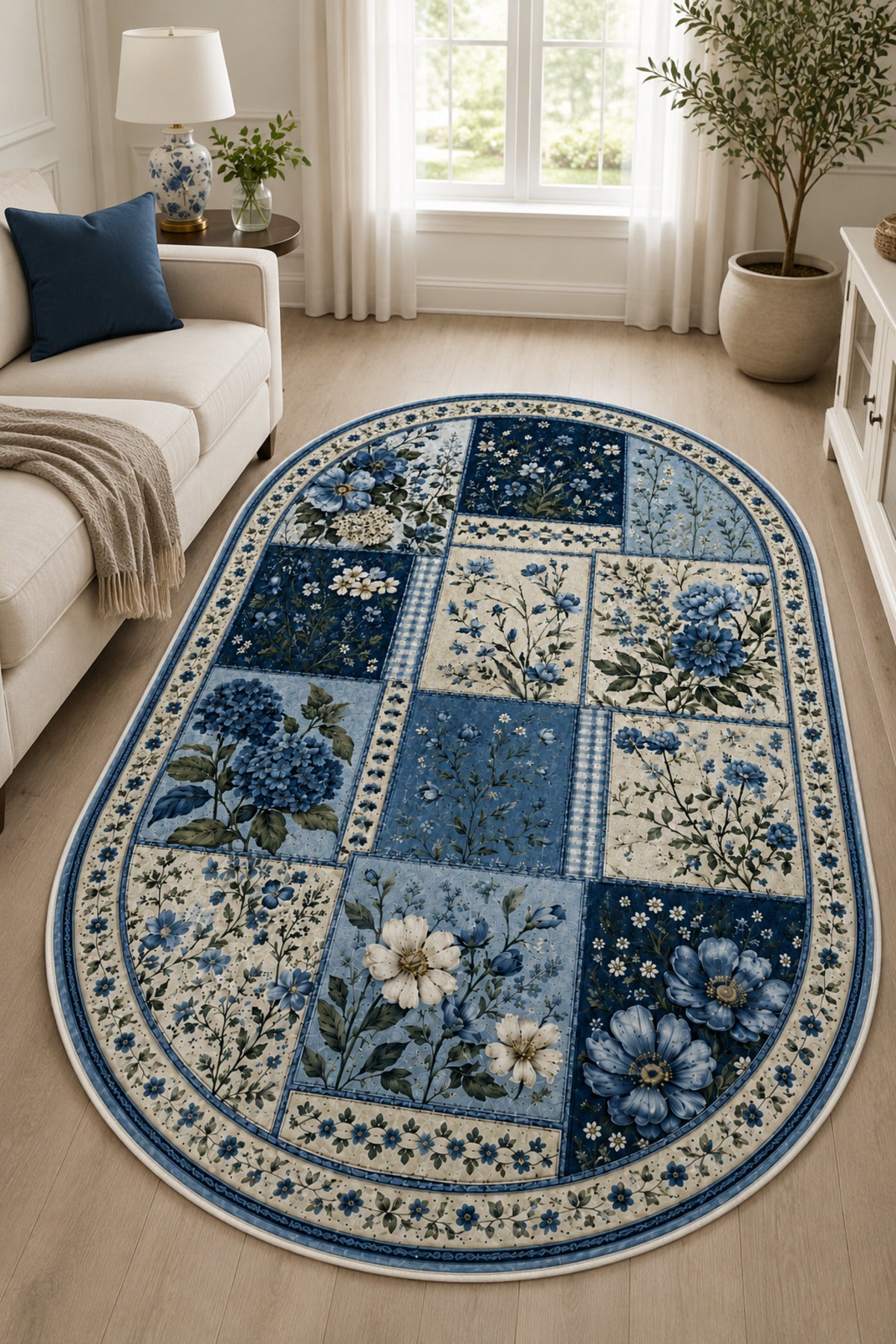 Dijital Yıkanabilir Etnik Retro Desen Kaymaz Taban Salon Halısı Mutfak Halısı Yolluk Çocuk Halısı