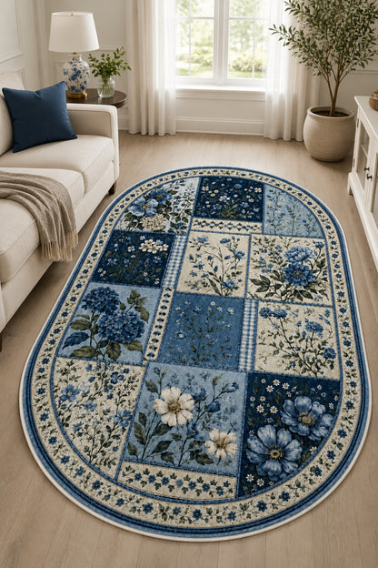 Dijital Yıkanabilir Etnik Retro Desen Kaymaz Taban Salon Halısı Mutfak Halısı Yolluk Çocuk Halısı